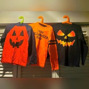 Lot 3 Boys Halloween Shirts L/S 5/6